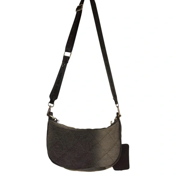 Steve Madden | NWOT Quilted Denim Crossbody + Wallet | Grey/Black - Picture 2 of 15